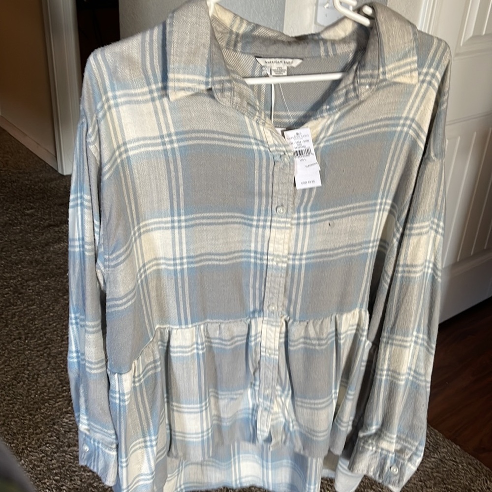 American Eagle flannel/blouse.